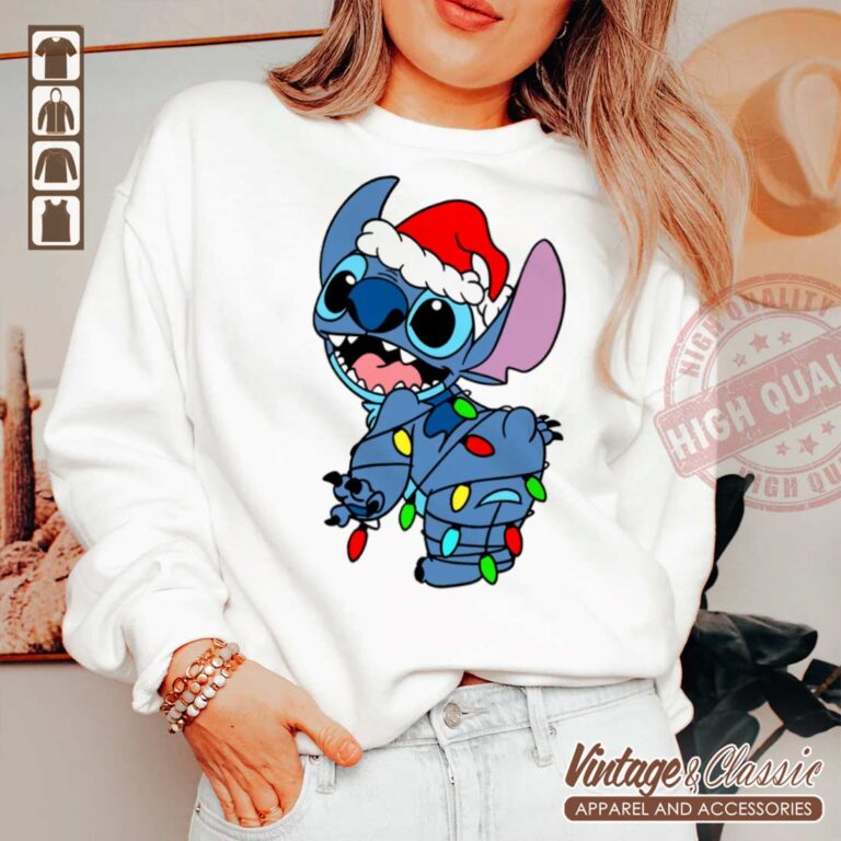 Santa Stitch Disney Christmas Sweatshirt Santa Stitch Disney Christmas Sweatshirt