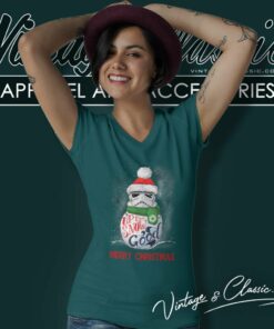 Santa Stormtrooper Up To Snow Good Christmas V Neck TShirt