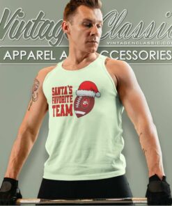 Santas Favorite Team 49ers Christmas Tank Top Racerback
