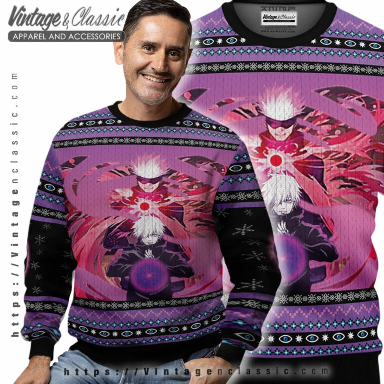 Satoru Gojo Jujutsu Kaisen Ugly Sweater Men Ugly Sweater Satoru Gojo Jujutsu Kaisen Ugly Sweater Men Ugly Sweater