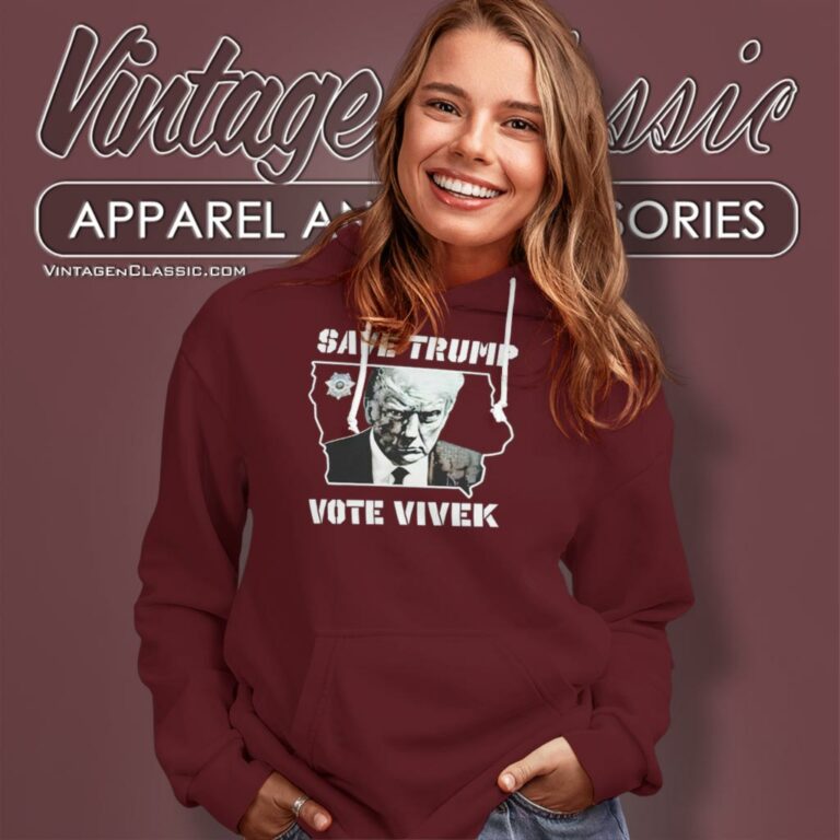 Save Trump Vote Vivek Iowa Map Hoodie Save Trump Vote Vivek Iowa Map Hoodie