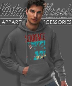 Scarface Movie Shirt Miami Sunset Tony In Tux Hoodie