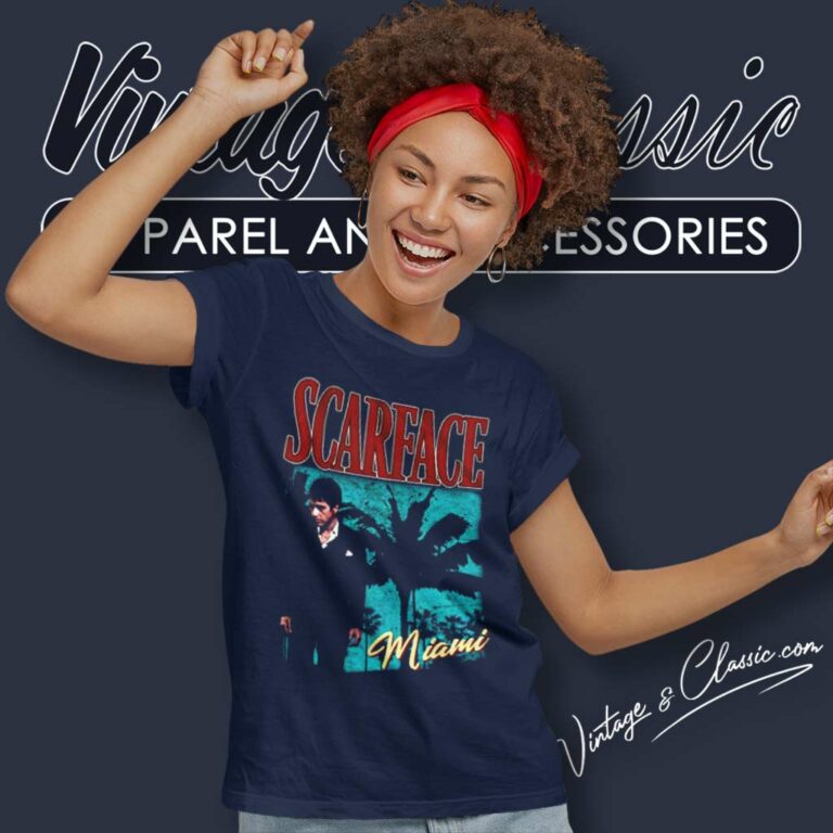 Scarface Movie Shirt Miami Sunset Tony In Tux Women TShirt Scarface Movie Shirt Miami Sunset Tony In Tux Women TShirt