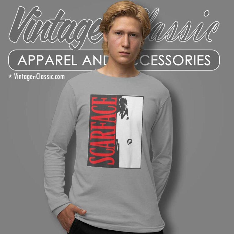 Scarface Shirt 1983 Crime Drama Film Long Sleeve Tee Scarface Shirt 1983 Crime Drama Film Long Sleeve Tee