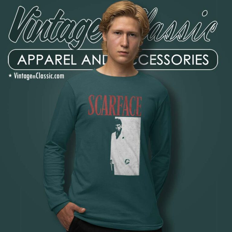 Scarface Shirt Tony Montana Scarface 1983 Film Long Sleeve Tee Scarface Shirt Tony Montana Scarface 1983 Film Long Sleeve Tee