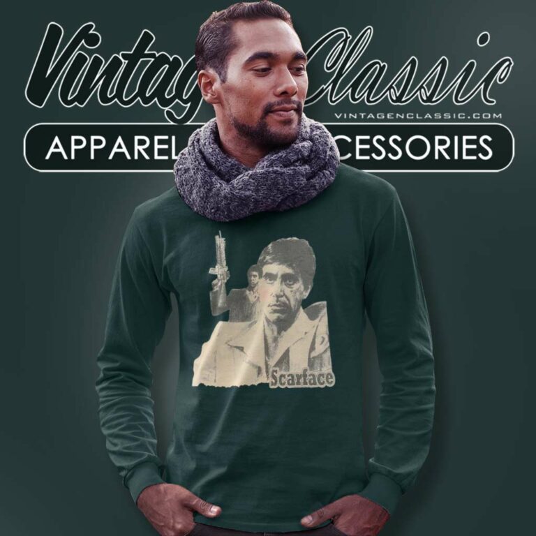 Scarface Shirt Y2k Scarface Movie Long Sleeve Tee Scarface Shirt Y2k Scarface Movie Long Sleeve Tee