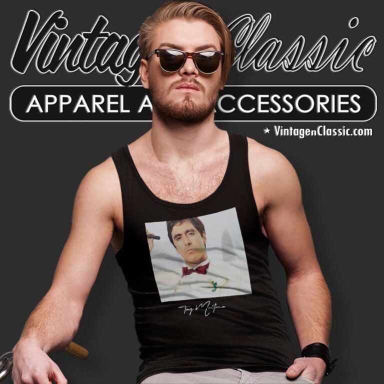Scarface Tony Montana Logo Signature Tank Top Racerback Scarface Tony Montana Logo Signature Tank Top Racerback