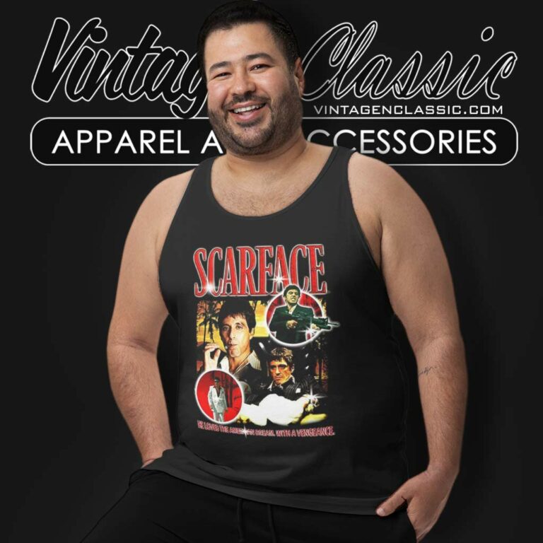 Scarface Tony Montana Tank Top Racerback Scarface Tony Montana Tank Top Racerback