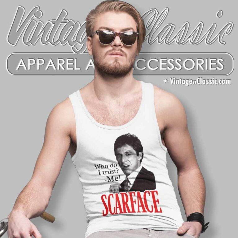 Scarface Who Do I Trust Me Tank Top Racerback Scarface Who Do I Trust Me Tank Top Racerback