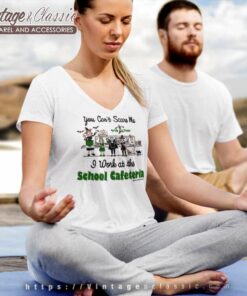 Scary School Lunch You Cant Scare Me V Neck TShirt