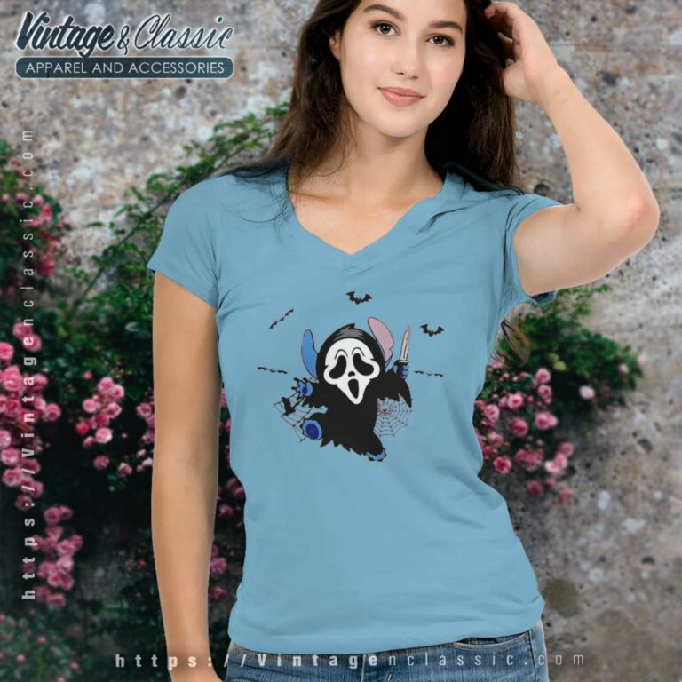 Scary Stitch Halloween Shirt V Neck TShirt Scary Stitch Halloween Shirt V Neck TShirt