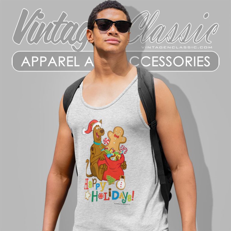 Scooby Doo Happy Holidays Tank Top Racerback Scooby Doo Happy Holidays Tank Top Racerback