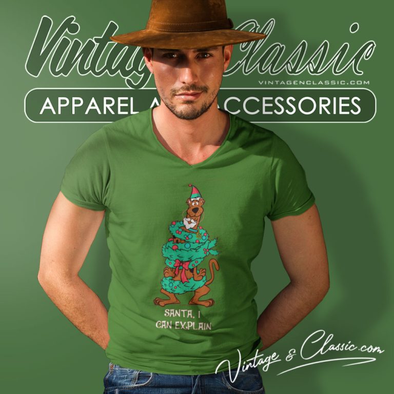 Scooby Doo Wrapped In Wreaths V Neck TShirt Scooby Doo Wrapped In Wreaths V Neck TShirt