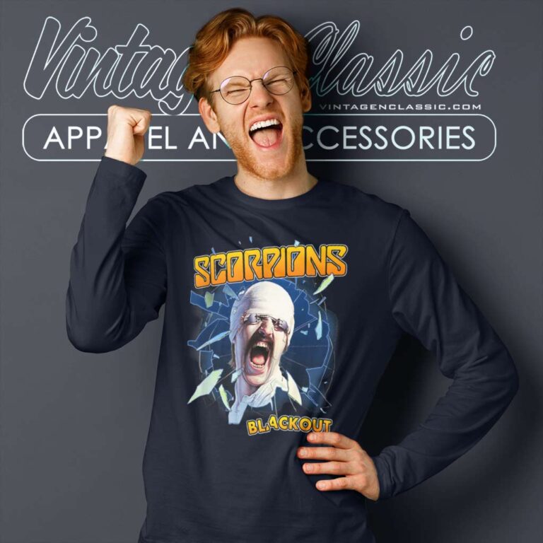 Scorpions Album Blackout Shirt Long Sleeve Tee 1 Scorpions Album Blackout Shirt Long Sleeve Tee 1
