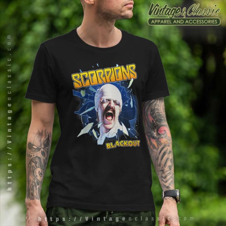 Scorpions Album Blackout Shirt T Shirt 1 Scorpions Album Blackout Shirt T Shirt 1