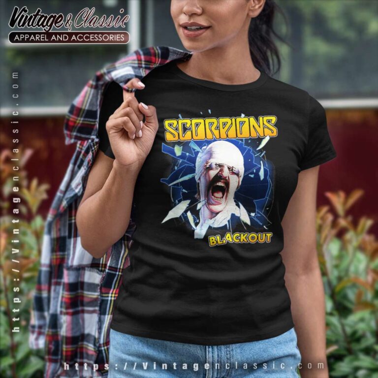 Scorpions Album Blackout Shirt Women TShirt 1 Scorpions Album Blackout Shirt Women TShirt 1