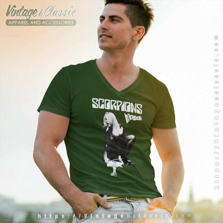 Scorpions In Trance V Neck TShirt Scorpions In Trance V Neck TShirt