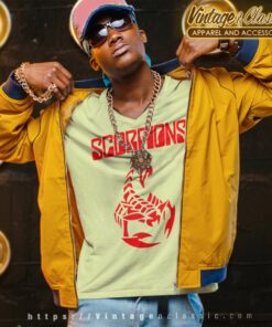 Scorpions Red Logo V Neck TShirt