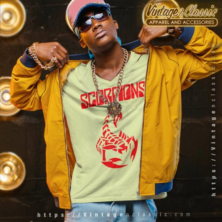 Scorpions Red Logo V Neck TShirt Scorpions Red Logo V Neck TShirt