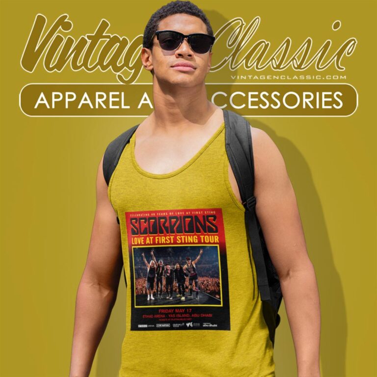 Scorpions Shirt 2024 Love At First Sting Tour At Etihad Yas Island In Abu Dhabi On May Tank Top Racerback Scorpions Shirt 2024 Love At First Sting Tour At Etihad Yas Island In Abu Dhabi On May Tank Top Racerback