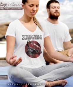 Scorpions Shirt 7 Jack Plug Black V Neck TShirt