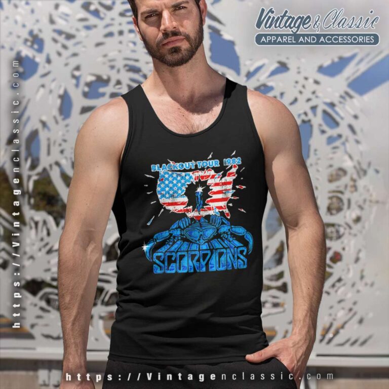 Scorpions Shirt Album Blackout Usa Tour 1982 Tank Top Racerback Scorpions Shirt Album Blackout Usa Tour 1982 Tank Top Racerback