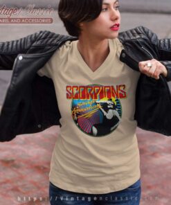Scorpions Shirt Album Savage Amusement V Neck TShirt