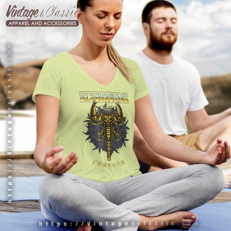 Scorpions Shirt Forever Crazy Tour V Neck TShirt Scorpions Shirt Forever Crazy Tour V Neck TShirt