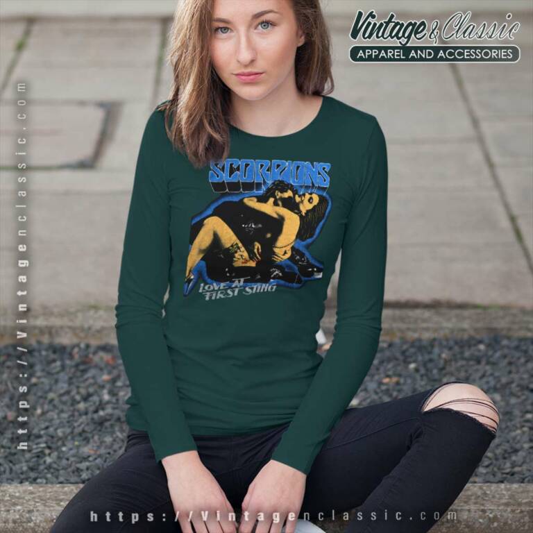 Scorpions Shirt Love At First Sting Long Sleeve Tee Scorpions Shirt Love At First Sting Long Sleeve Tee