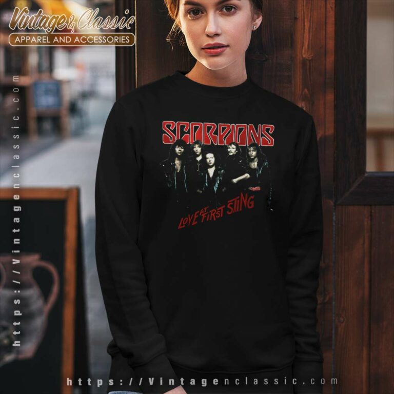Scorpions Shirt Love At First Sting Sweatshirt Scorpions Shirt Love At First Sting Sweatshirt