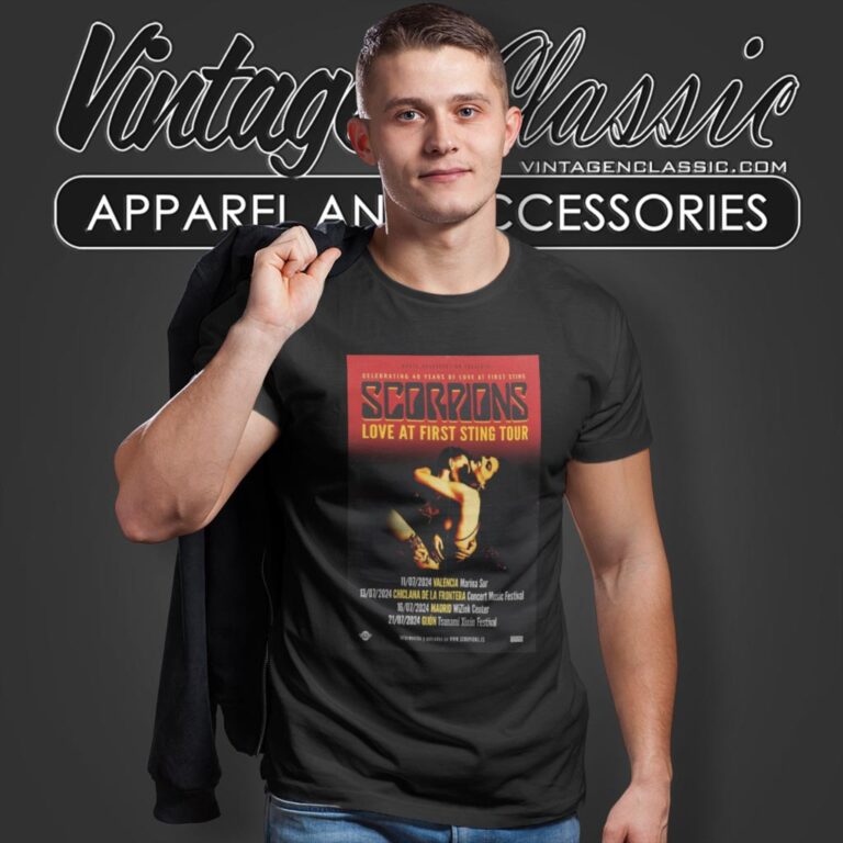 Scorpions Shirt Love At First Sting Tour 2024 Poster T Shirt Scorpions Shirt Love At First Sting Tour 2024 Poster T Shirt