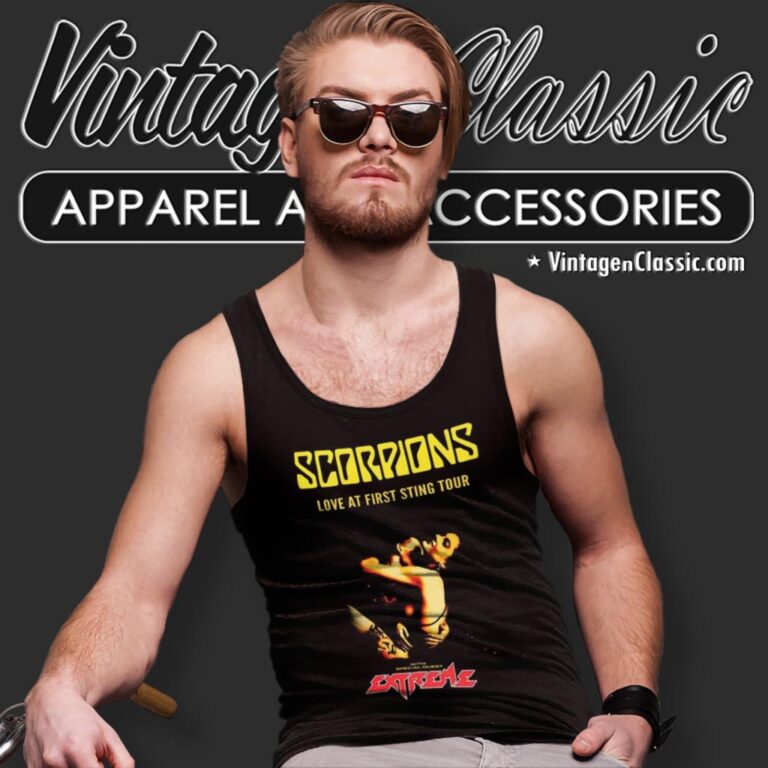 Scorpions Shirt Love At First Sting Tour 2024 Tank Top Racerback Scorpions Shirt Love At First Sting Tour 2024 Tank Top Racerback