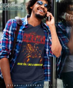 Scorpions Shirt Rock You Like A Hurricane V Neck TShirt