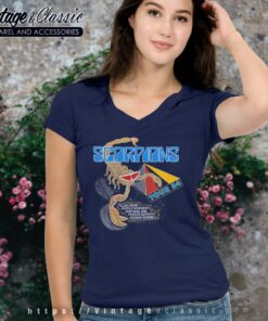 Scorpions Tour 84 V Neck TShirt
