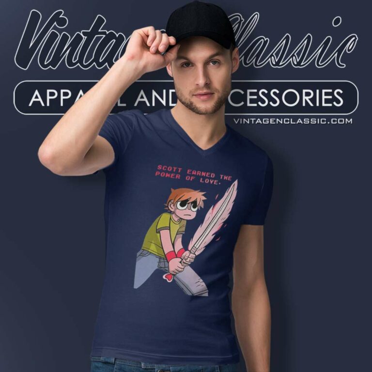Scott Earned The Power Of Love V Neck TShirt Scott Earned The Power Of Love V Neck TShirt