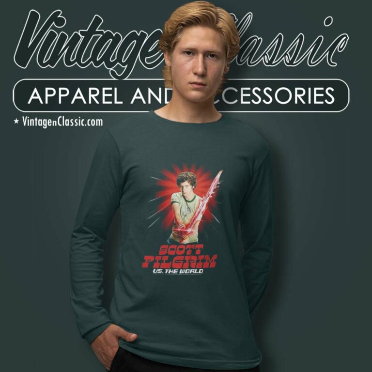 Scott Pilgrim Vs The World Michael Cera Long Sleeve Tee Scott Pilgrim Vs The World Michael Cera Long Sleeve Tee