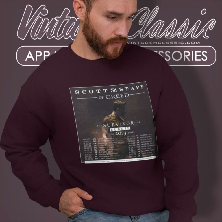 Scott Stapp Shirt Of Creed The Survivor 2023 Tour Sweatshirt Scott Stapp Shirt Of Creed The Survivor 2023 Tour Sweatshirt