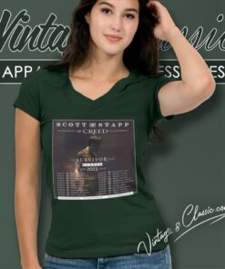 Scott Stapp Shirt Of Creed The Survivor 2023 Tour V Neck TShirt