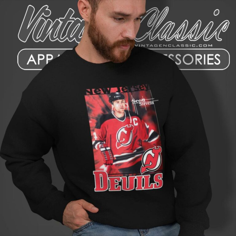 Scott Stevens New Jersey Devils Huge Logo Sweatshirt Scott Stevens New Jersey Devils Huge Logo Sweatshirt