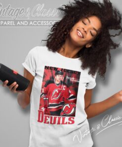 Scott Stevens New Jersey Devils Huge Logo Women T Shirt