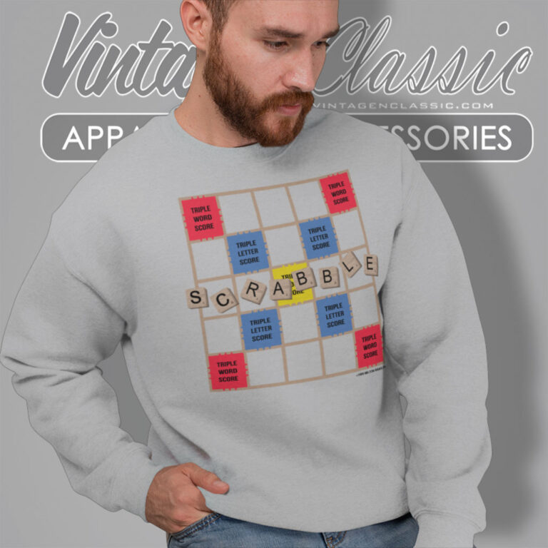Scrabble Board Game 90s Nerd Sweatshirt Scrabble Board Game 90s Nerd Sweatshirt