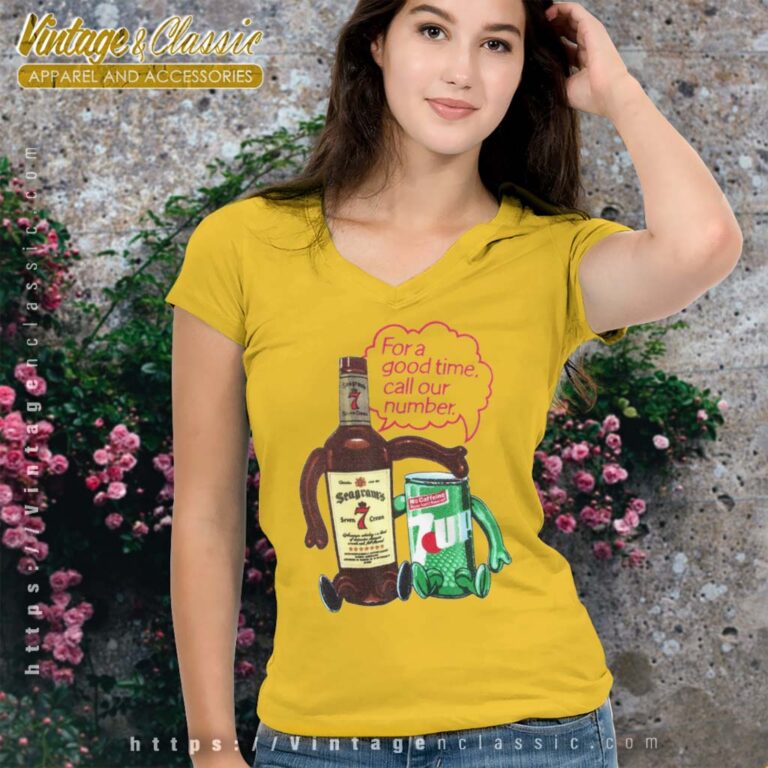 Seagrams Whiskey And 7 Up V neck Seagrams Whiskey And 7 Up V neck