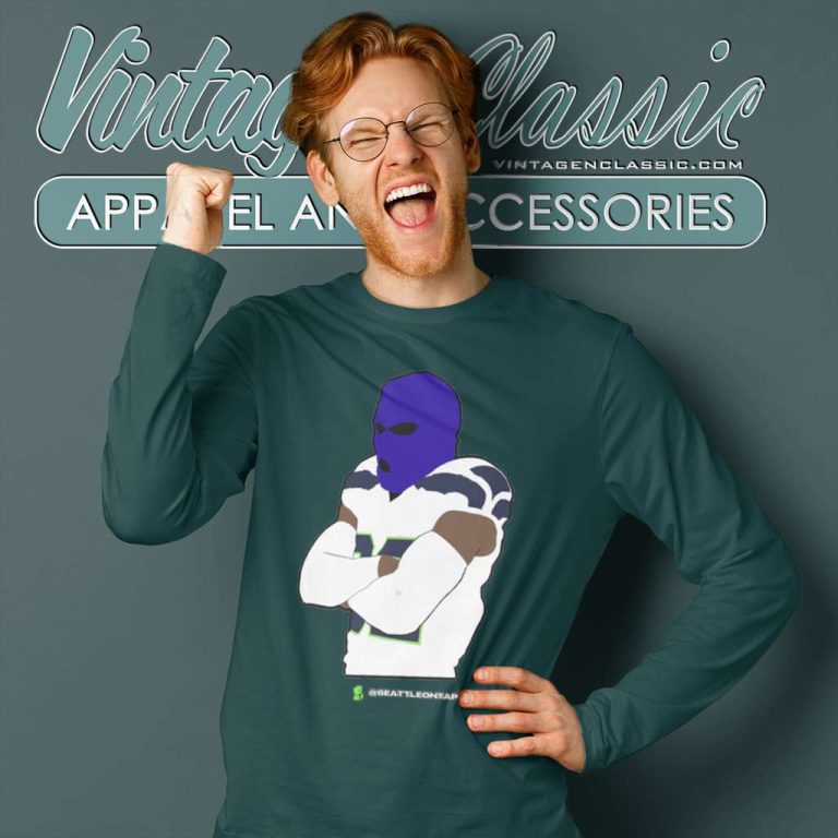 Seahawks Blue Ski Mask Win Nfl Long Sleeve Tee Seahawks Blue Ski Mask Win Nfl Long Sleeve Tee