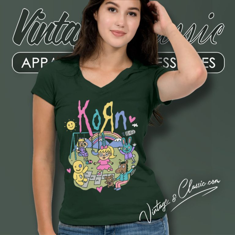 Sean Solomon Korn Cartoon V Neck TShirt Sean Solomon Korn Cartoon V Neck TShirt