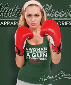 Sean Strickland Wearing A Woman In Every Kitchen A Gun In Every Hand Sean 2024 Strickland Tank Top Racerback