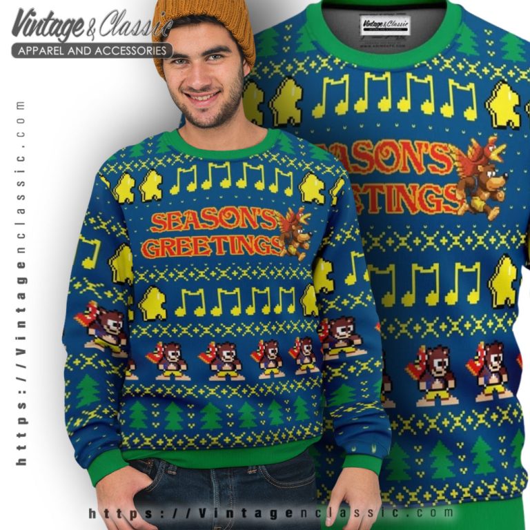 Seasons Greetings Banjo Kazooie Ugly Sweater Seasons Greetings Banjo Kazooie Ugly Sweater