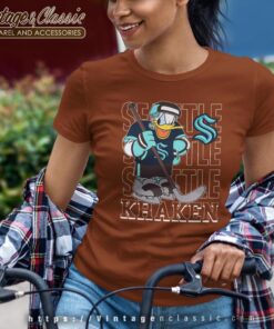 Seattle Kraken Donald Duck Hockey Shirt Women T shirt
