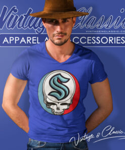 Seattle Kraken Grateful Dead Steal Your Face V Neck TShirt