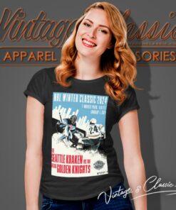 Seattle Kraken Vs Vegas Golden Knights Phenom Gallery 2024 Winter Classic Women T Shirt