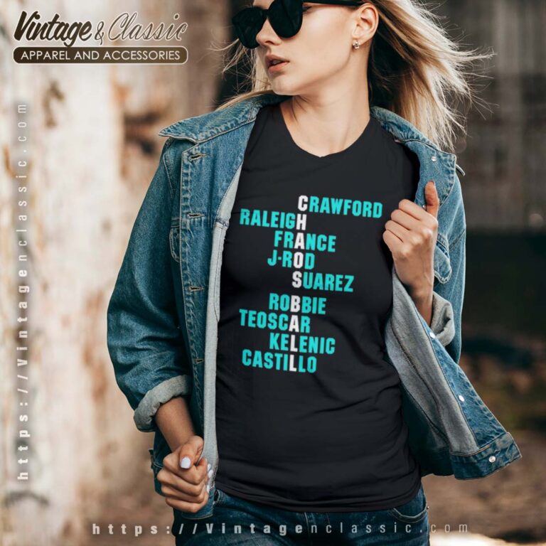 Seattle Mariners Chaos Ball Names Player Vneck Seattle Mariners Chaos Ball Names Player Vneck